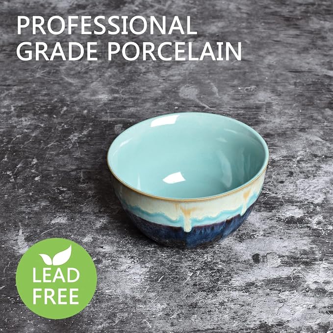 Stoneware Cereal Bowls Set of 4, 26 Oz, Soup Bowls - Image 3