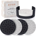 8 Pcs Boho Coasters for Drinks, Silicone Coasters by JOFAMY
