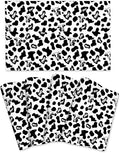 Cow Print Placemats Set of 4 Linen 12"x18" Black White Decorative Place Mats Washable Kitchen Table Mats for Dining Outdoor Farmhouse Home Decor Holiday Party Dining Mat