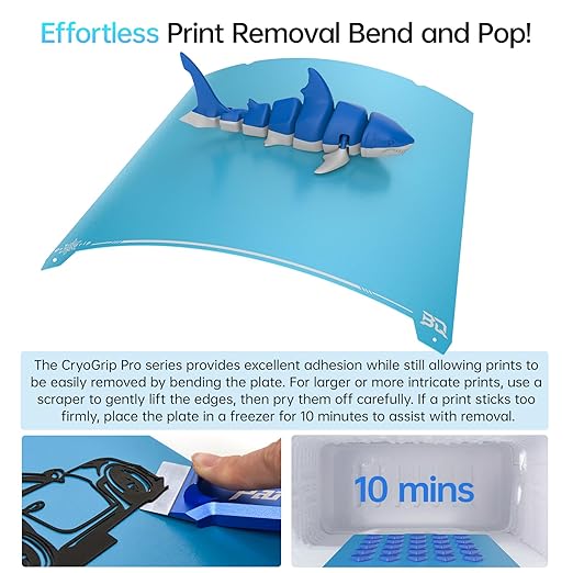 BIQU CryoGrip Pro Frostbite for K1 MAX 3D Printers 310x315mm Cold Build Plate Room Temperature Print Double Sided Upgrade Plate Removable Surface Platform