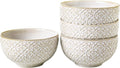 26 OZ Cereal Bowls Set of 4, Ceramic Soup Bowl by FEENMAICeramicHome