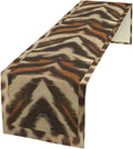 Tiger Animal Skin Print Table Runner, Rustic Cottage Country Farm Animal Fur by SXXLDNG
