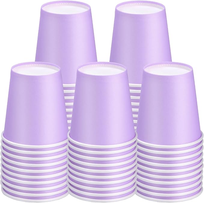3 oz Disposable Paper Cups, 50 Pack Bathroom Cups Mouthwash Cups | Small Paper by Huaiid