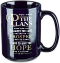 Christian Art Gifts Navy Blue Ceramic Coffee Mug – 14 oz. Microwave and by ChristianArtGifts