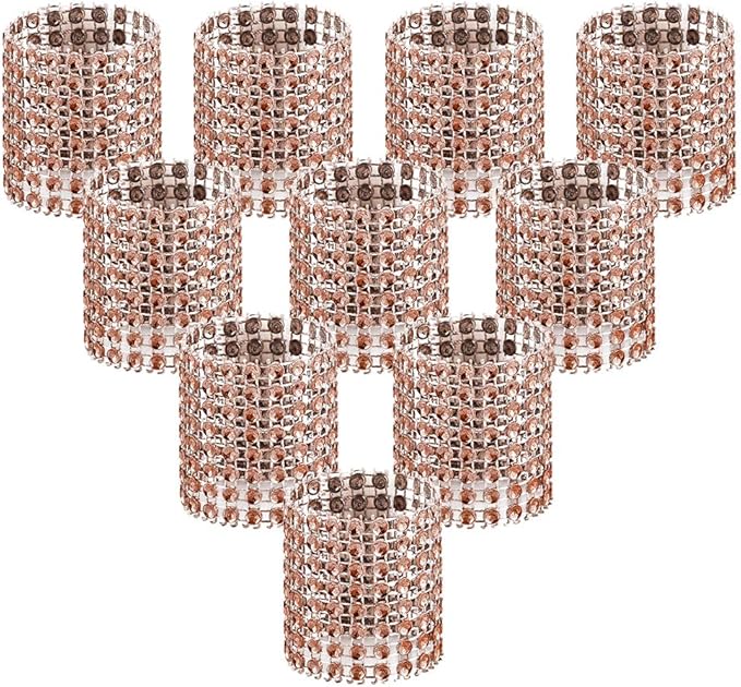 Accmor 100pcs Napkin Rings, Champagne Napkin Rings Buckles | Napkin Rings by Accmor