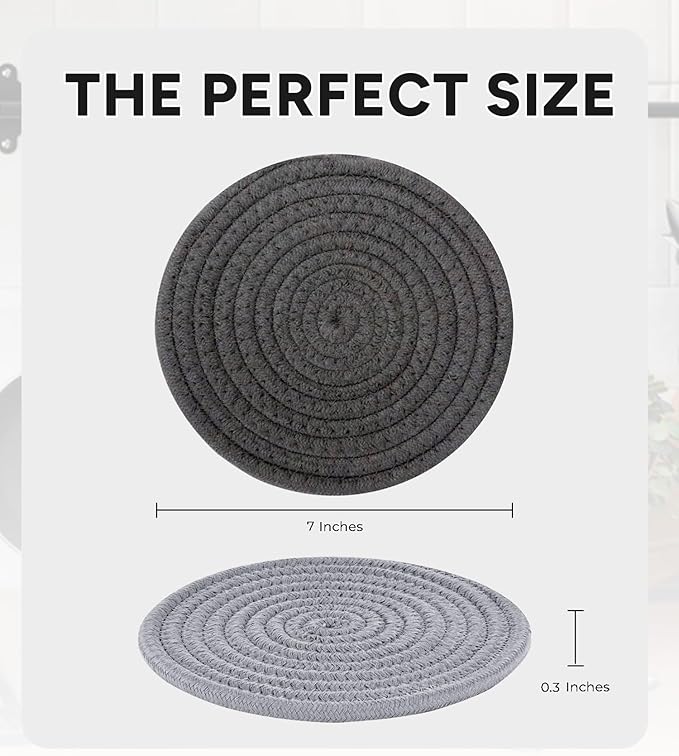 Trivets for Hot Dishes Set of 3, Trivets for Hot Pots and Pans, Heat-Resistant Pot Holders, Stylish Coasters, Perfect for Your Kitchen