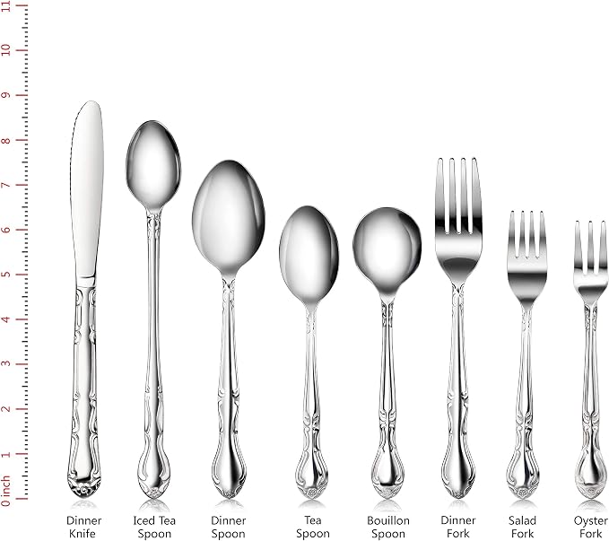 New Star Foodservice Rose Pattern Stainless Steel Oyster Fork, Commercial Grade - Image 3