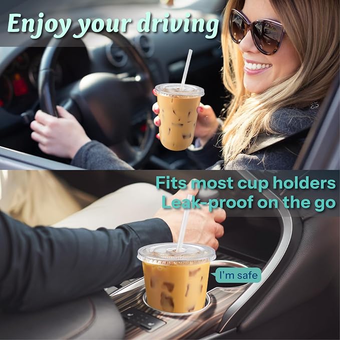 Homestockplus 15 oz Clear PET Plastic Cups - Image 6