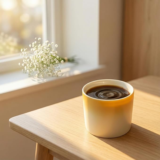 Ceramic Espresso Cups Small Modern Coffee Cup Thick Walled, Handleless - Image 6