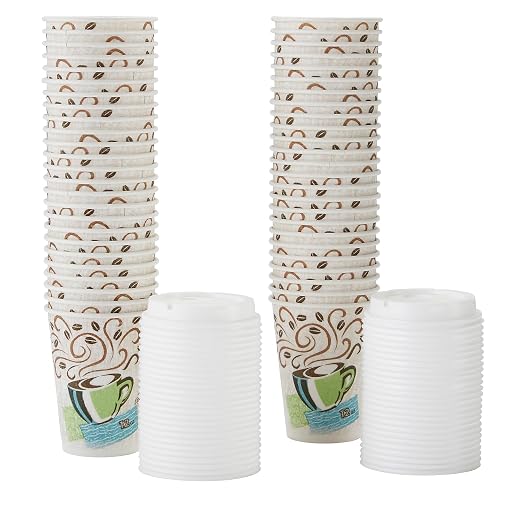 Dixie 5342COMBO600 Paper Hot Cups & Lids Combo Bag - Image 3