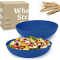 65oz Wheat Straw Large Salad & Soup Bowls Set of 2, Unbreakable, Microwave & by WROVA