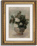 InSimSea Retro Gold Framed Wall Art, Home Room Rose Flower Vintage Wall Decor, Canvas Print Artwork, Farmhouse Country Decor, Antique Picture Frame Floral Paintings, 11x14 Inch