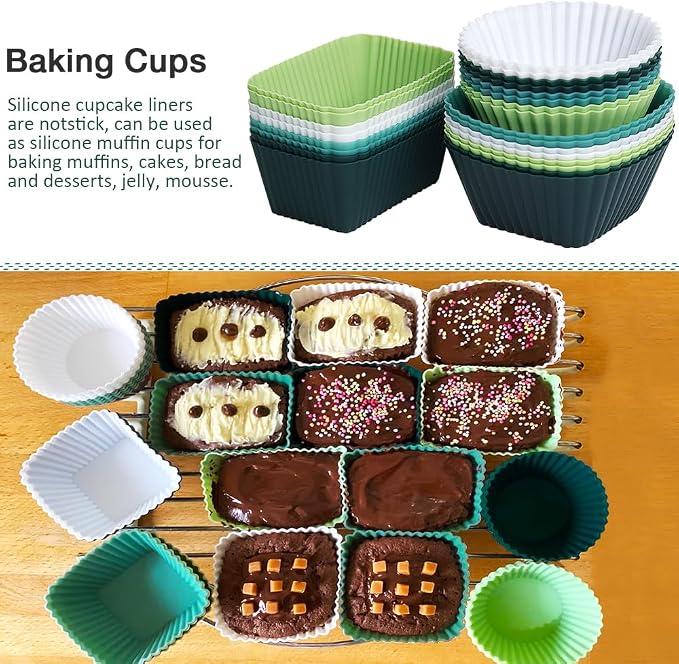 24 Pcs Silicone Lunch Box Divides, Lunch Accessories, 3 Shapes | Reusable - Image 5
