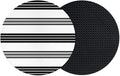 Retro Black Stripes Coasters Set of 2, Absorbent Coasters by Unknown