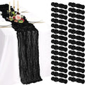 30 Pack Cheesecloth Table Runner 10FT Black Table Runner Boho Gauze Cheese by Showgeous