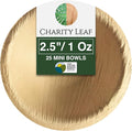 Charity Leaf Disposable Palm Leaf 2.5" Round Mini Bowl (25 pcs) Dipping Bowls | Bamboo Like| All Natural and Biodegradable | Charcuterie Boards, BBQs, and Parties