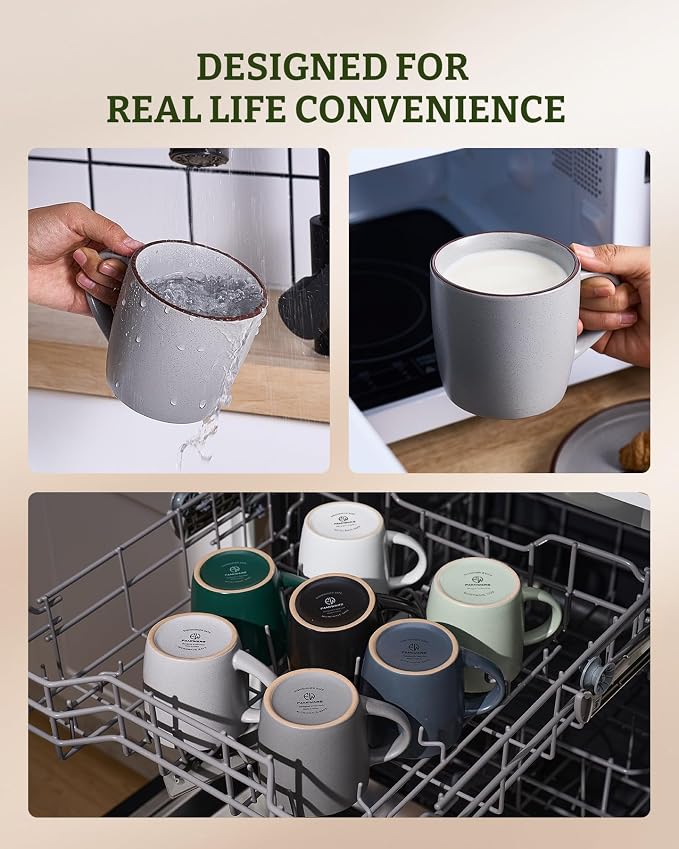 famiware Mercury Coffee Mugs 13 oz, Coffee Mugs Set of 6 - Image 6