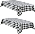 Buffalo Plaid Tablecloth 2 Pack, 54 x 108 inch, Stain and Wrinkle Resistant by Hiasan