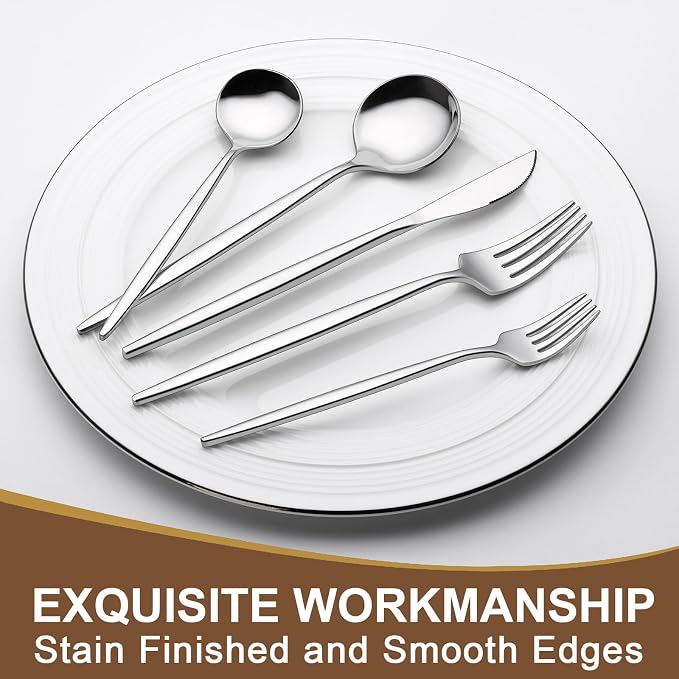 Silverware Set 30 Piece, Wildone Stainless Steel Flatware Set Service - Image 5