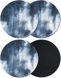 Ombre Dark Blue Coasters Set of 4, Absorbent Coasters by Unknown