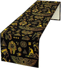 Ancient Egypt Table Runner Vintage Egyptian Culture Symbol Gold Black Dinner by moderw