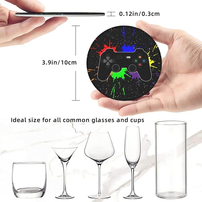 Game Joystick Gamer Cool Splash Coasters - Image 5