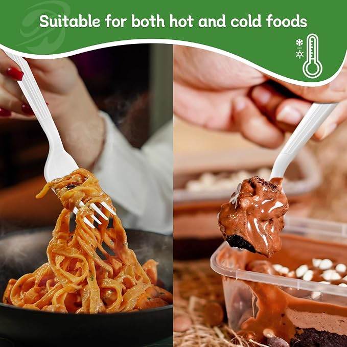 Plastic Spoons 1000 Count Extra Heavy Duty Disposable Soup Spoon White - Image 5