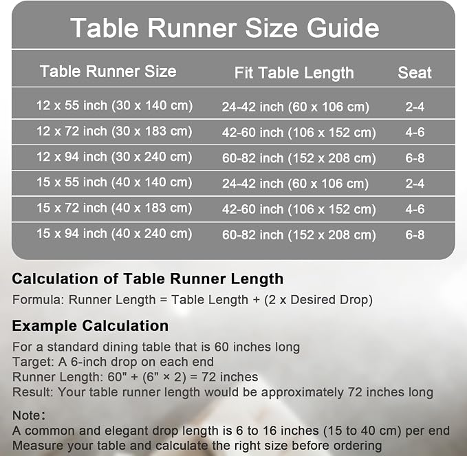 Table Runners 94 Inch Long, Dual-Sided Faux Leather Table Runner | Waterproof - Image 7