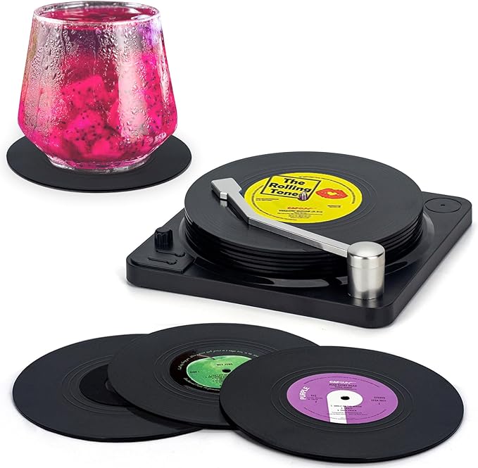 Retro Vinyl Record Coasters by Valdivia