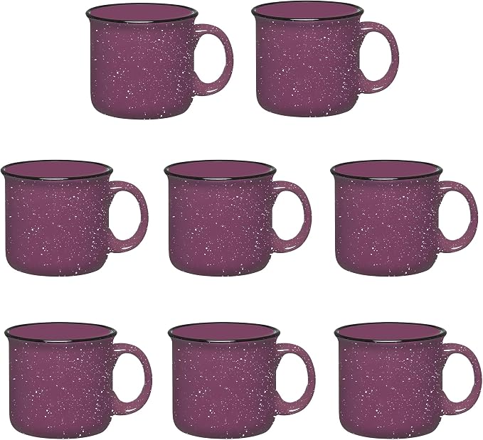Set of 8 Ceramic Campfire Mugs – 15 Oz, Camping – Customizable by GiftsbyDesign