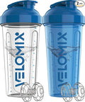 VELOMIX 2 Pack 28oz Protein Shaker Bottle, Leak Proof Shaker Cups by VELOMIX