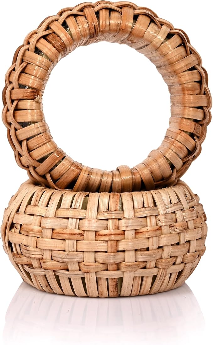 Woven Jute Napkin Rings, Natural Rattan | Handmade rattan, plastic base - Image 6