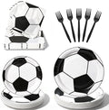 100 Pcs Disposable Soccer Party Tableware Set by Unknown