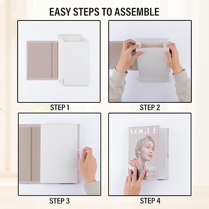 Olive Large | 4 PCS Faux Decorative Books for Home Decor | Not Real Books (Cardboard Boxes) | Coffee Table, Shelf Styling & Modern Aesthetic Accent Pieces for Living Room, Office