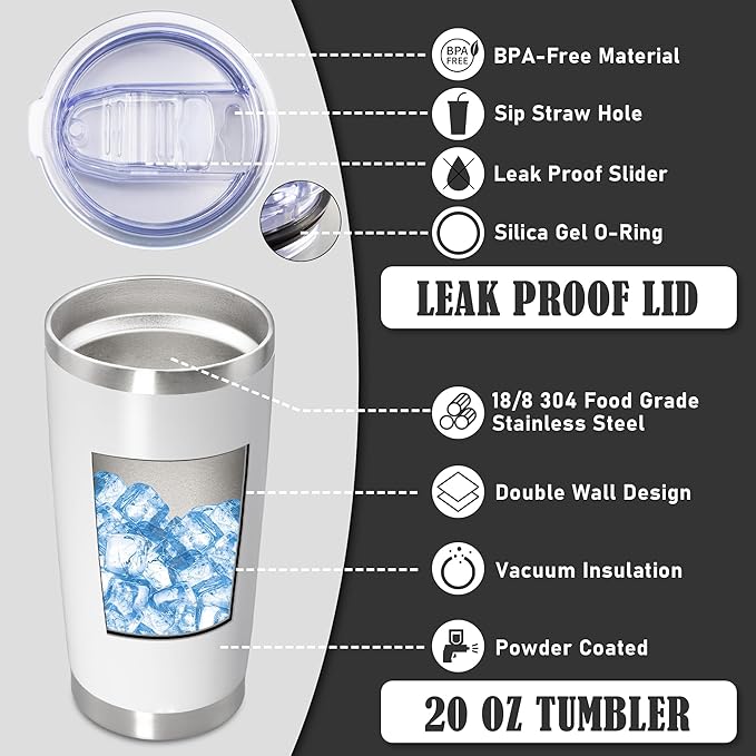 20oz Tumbler Insulated Coffee Tumblers - Image 3
