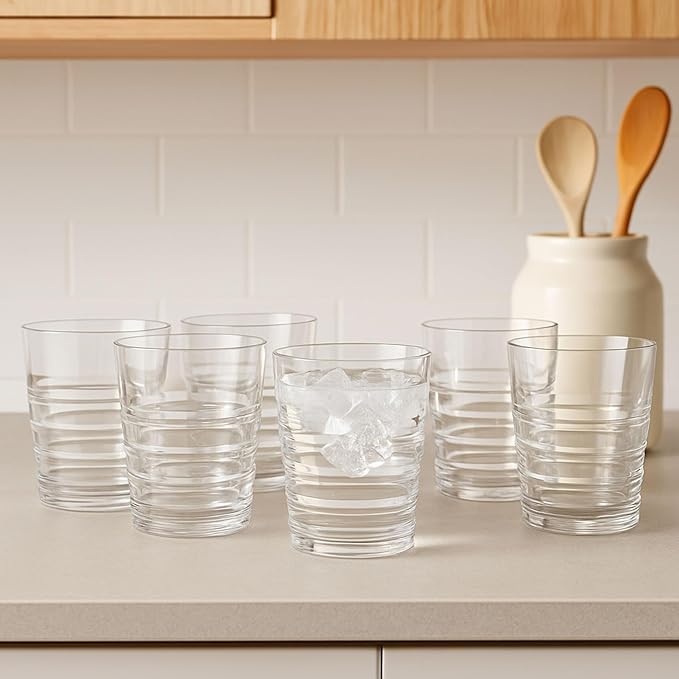 FDG Nuglass 16oz Tritan Ribbed Tumbler 6-pack