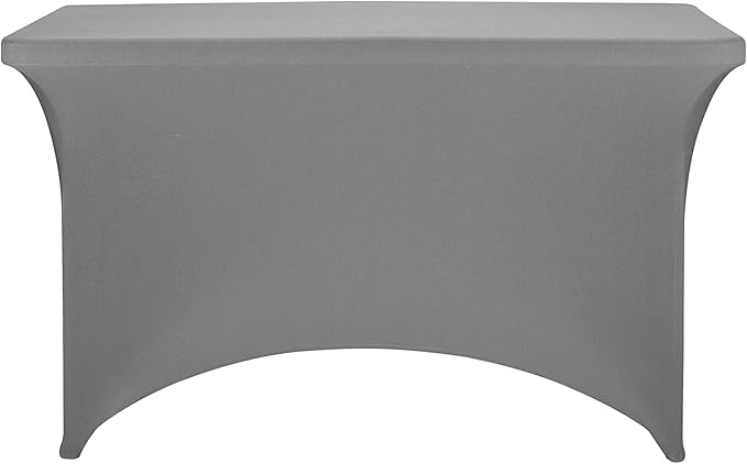 LZY Spandex Fitted Stretch Table Cover for 4ft or 6ft or 8ft Folding Table, Rectangular Cocktail Tablecloth, Perfect for Party or Banquet