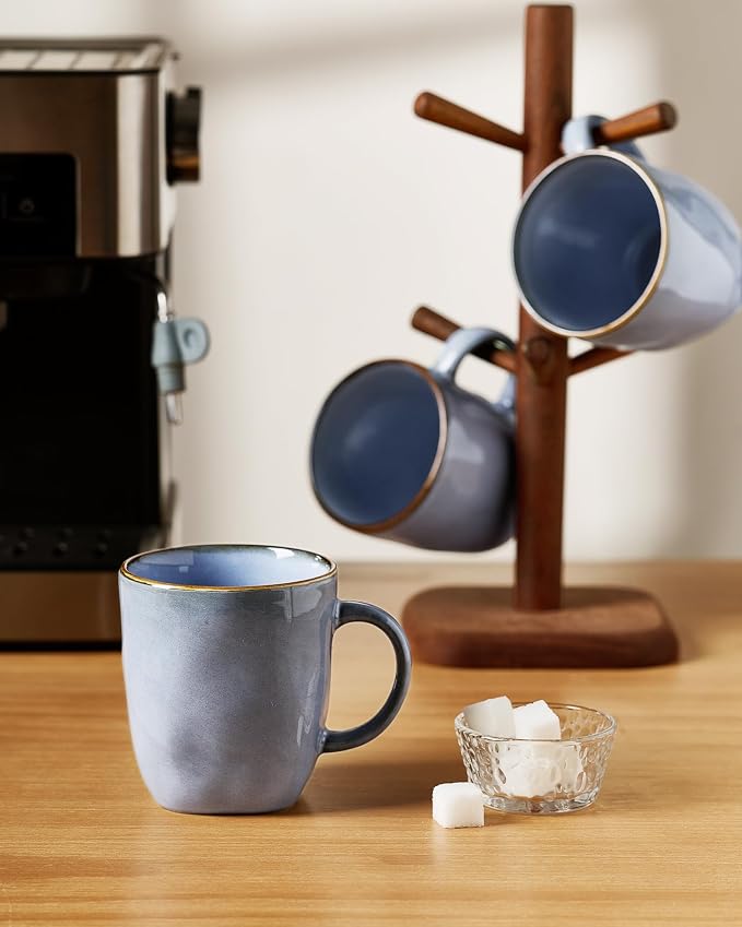 famiware Coffee Mugs Set of 4, Ocean Square 13oz Coffee Cup Set - Image 6