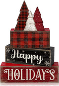 Moucuny 4 Pcs Christmas Table Decor Wooden Tree Decoration Christmas by Moucuny