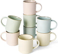 famiware Star Coffee Mug Set for 8, Handcrafted 12 oz Ceramic Stoneware Mugs by Famiware