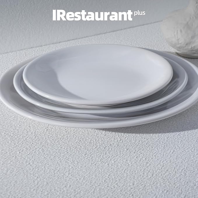 Stoneware Coupe Commercial Grade Dinnerware Bright White Oval Platter 9.75" x 7.5", Case of 24