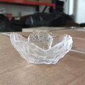 Clear Glass Ring Holder Dish, Cherry Blossom Decor Jewelry Trinket Tray, Rings Earrings Keys Storage Organizer Bowl