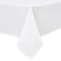 Hiasan Faux Linen Square Tablecloth - Wrinkle and Stain Resistant Washable Table Cloth for Kitchen Dining Room Holiday Table Cover for Party Dinner, White, 60 x 60 Inch