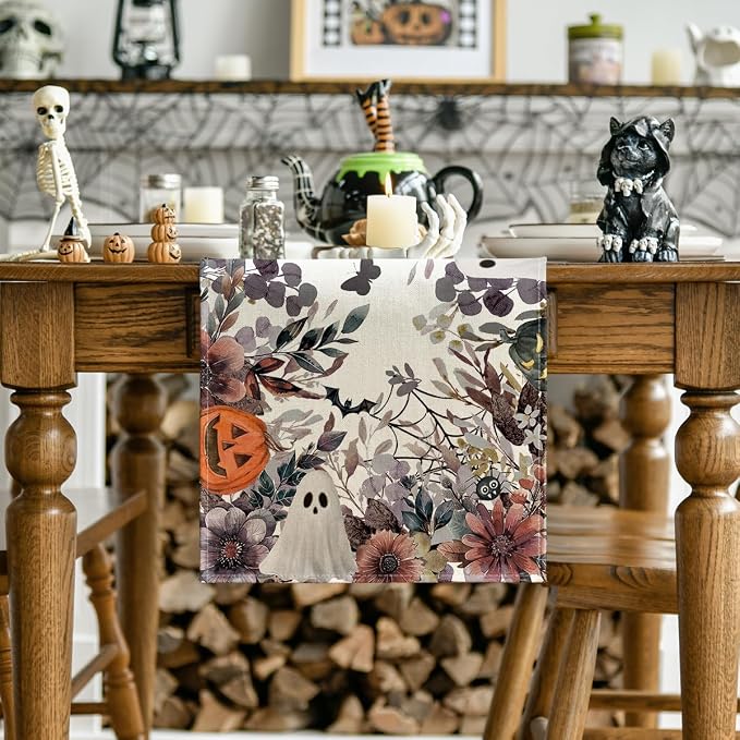 Artoid Mode 210 GSM Halloween Table Runner 13x36 Inch Home Party Decor | - Image 2