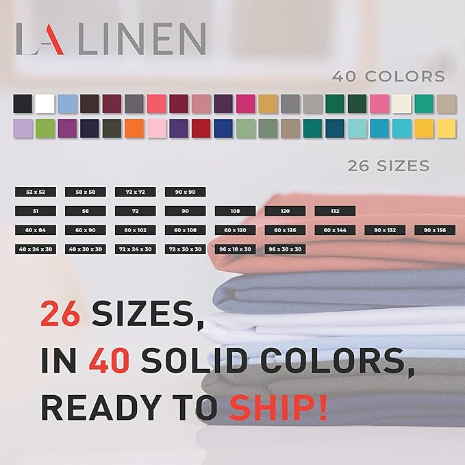 LA Linen Polyester Poplin Washable Square Tablecloth, Stain and Wrinkle Resistant Table Cover 72x72, Fabric Table Cloth for Dinning, Kitchen, Party, Holiday 72 by 72-Inch, Lime