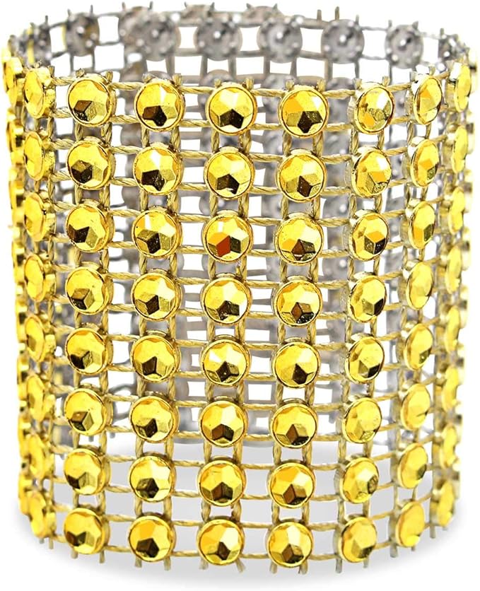 KPOSIYA Napkin Rings, Pack of 60 Rhinestone Napkin Rings Diamond Adornment for Place Settings, Wedding Receptions, Dinner or Holiday Parties, Family Gatherings (60, Gold)
