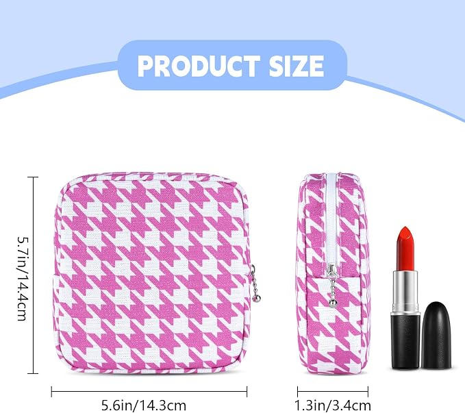 Period Bag for Teen Girls, Canvas Sanitary Napkin Storage Bag - Image 2