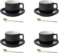 5 Ounce Espresso Cups Set of 4, Small Coffee Cups by AYUCIAPremiumCeramic