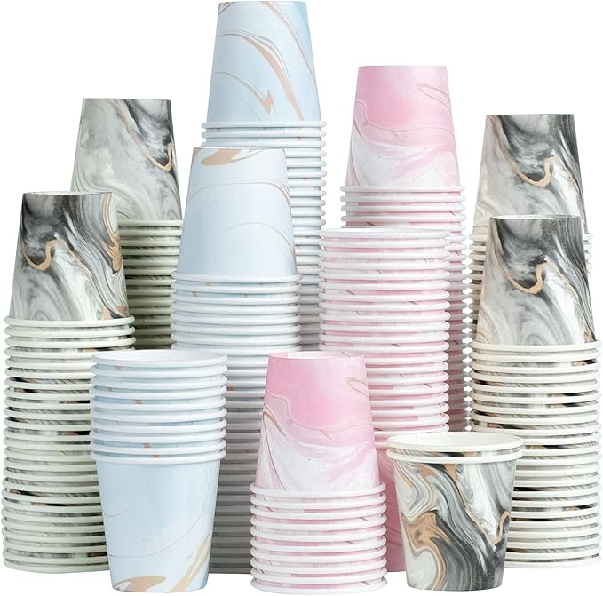 600 Pack 3oz Bathroom Paper Cups, Disposable Mouthwash Cups | Small Dixie Cups by Huifany