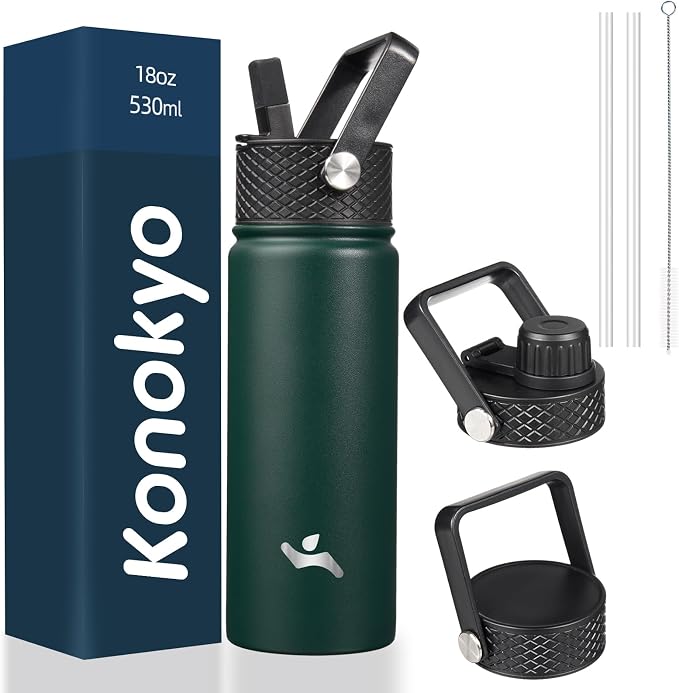 Konokyo 18 oz Insulated Stainless Steel Water Bottle by Konokyo